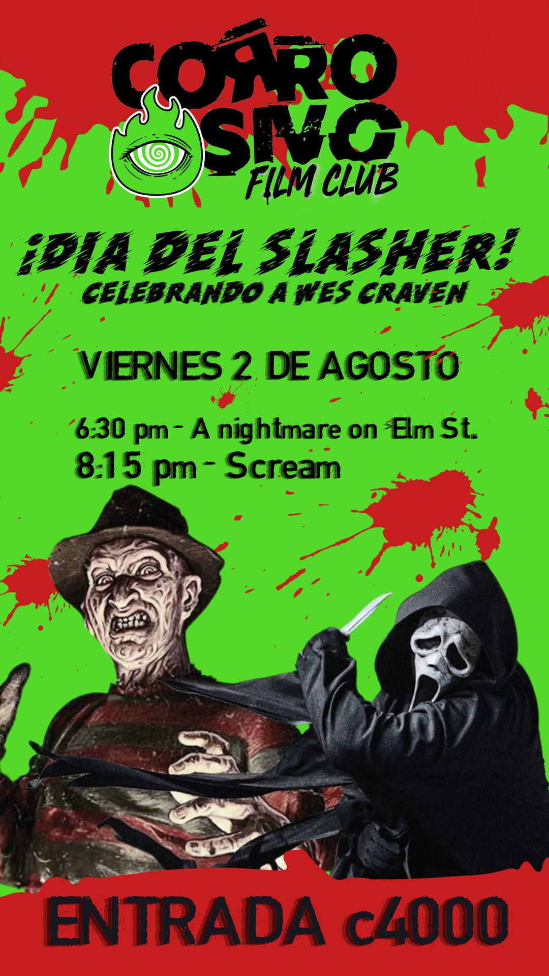 Afiche de Corrosivo Film Club presenta: Día del Slasher