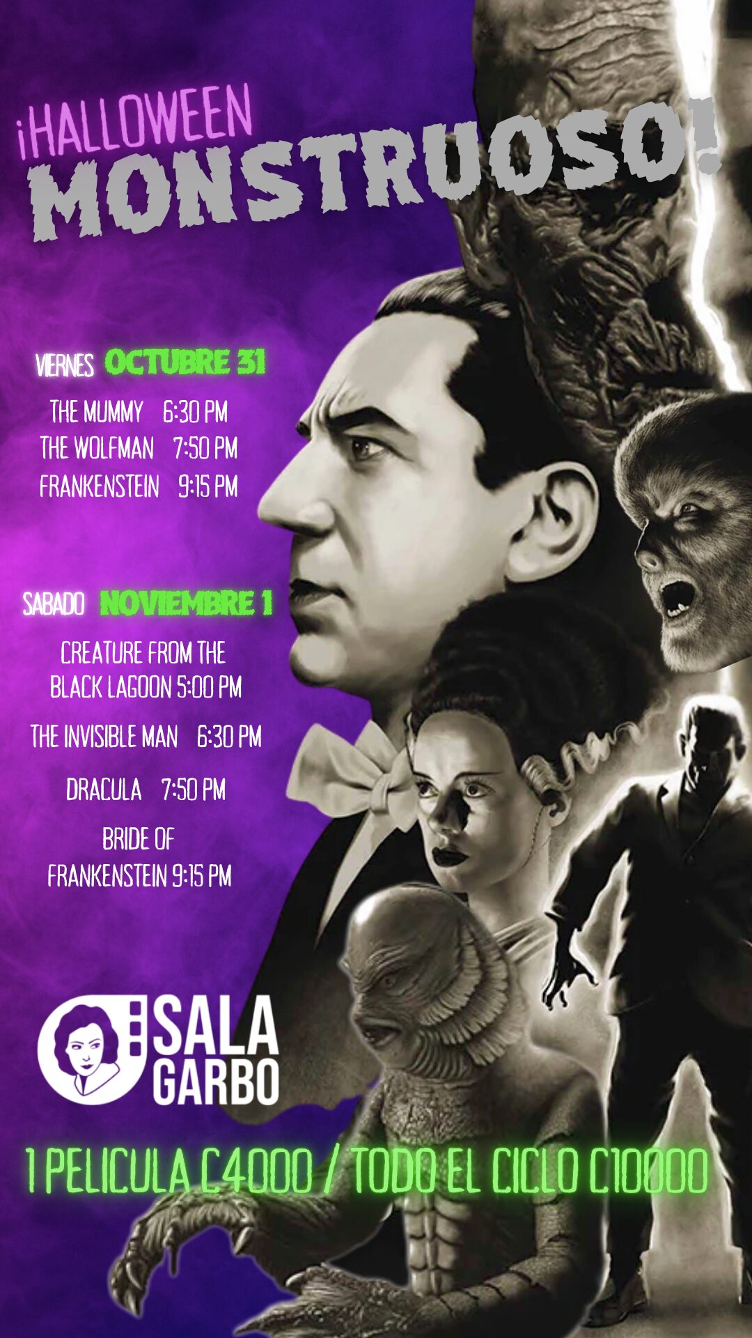 Afiche de Garbo Serie B presenta: Halloween Monstruoso! (TODO EL CICLO)