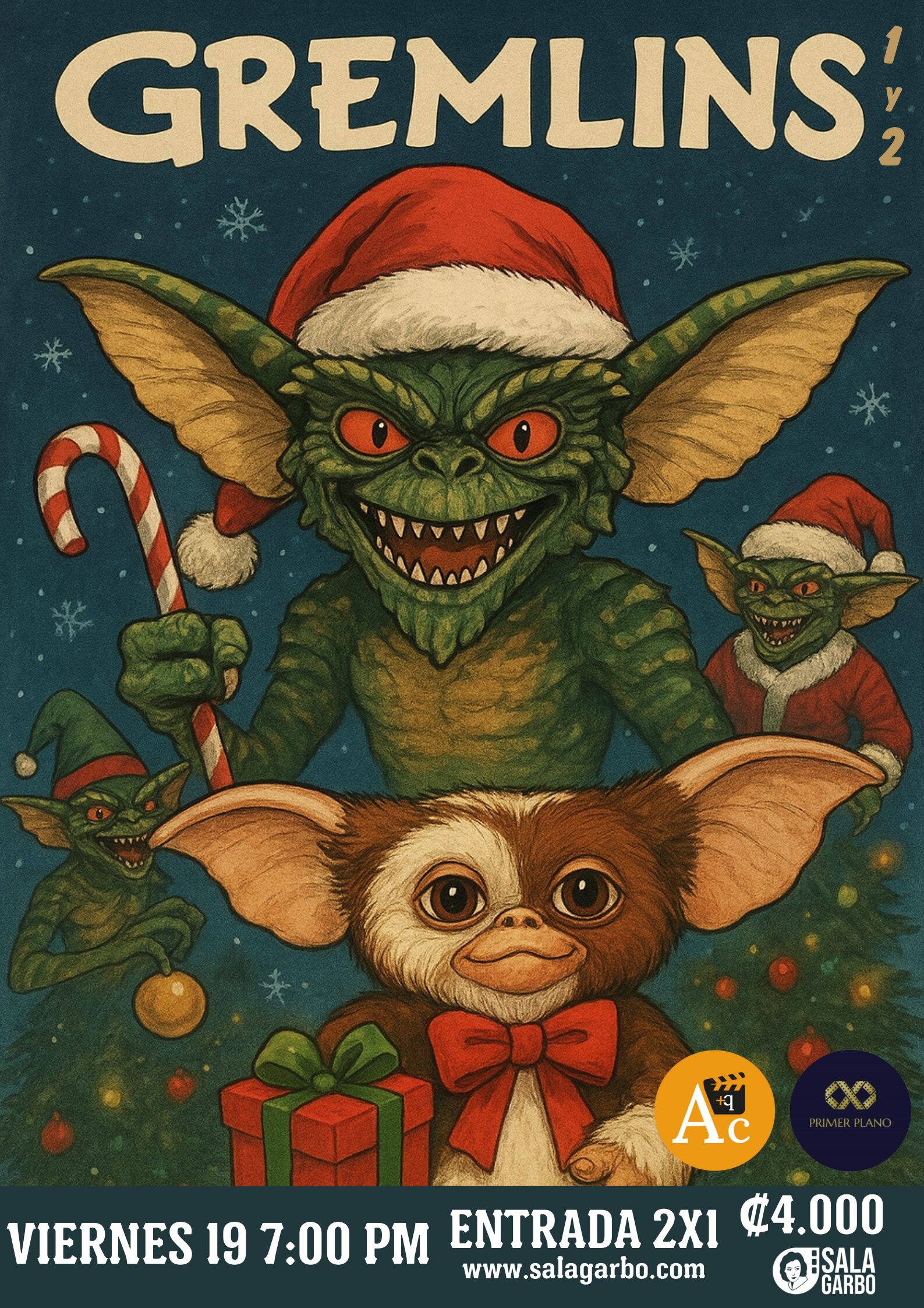 Afiche de Detrás de cámara presenta: Gremlins 1 y 2
