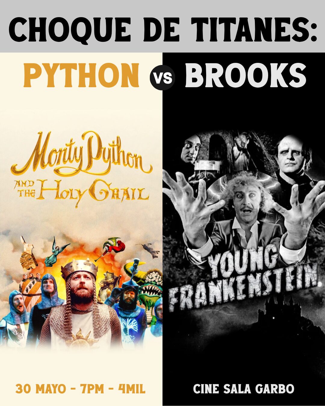 Afiche de Choque de Titanes: Python vs. Brooks (Doble Tanda)