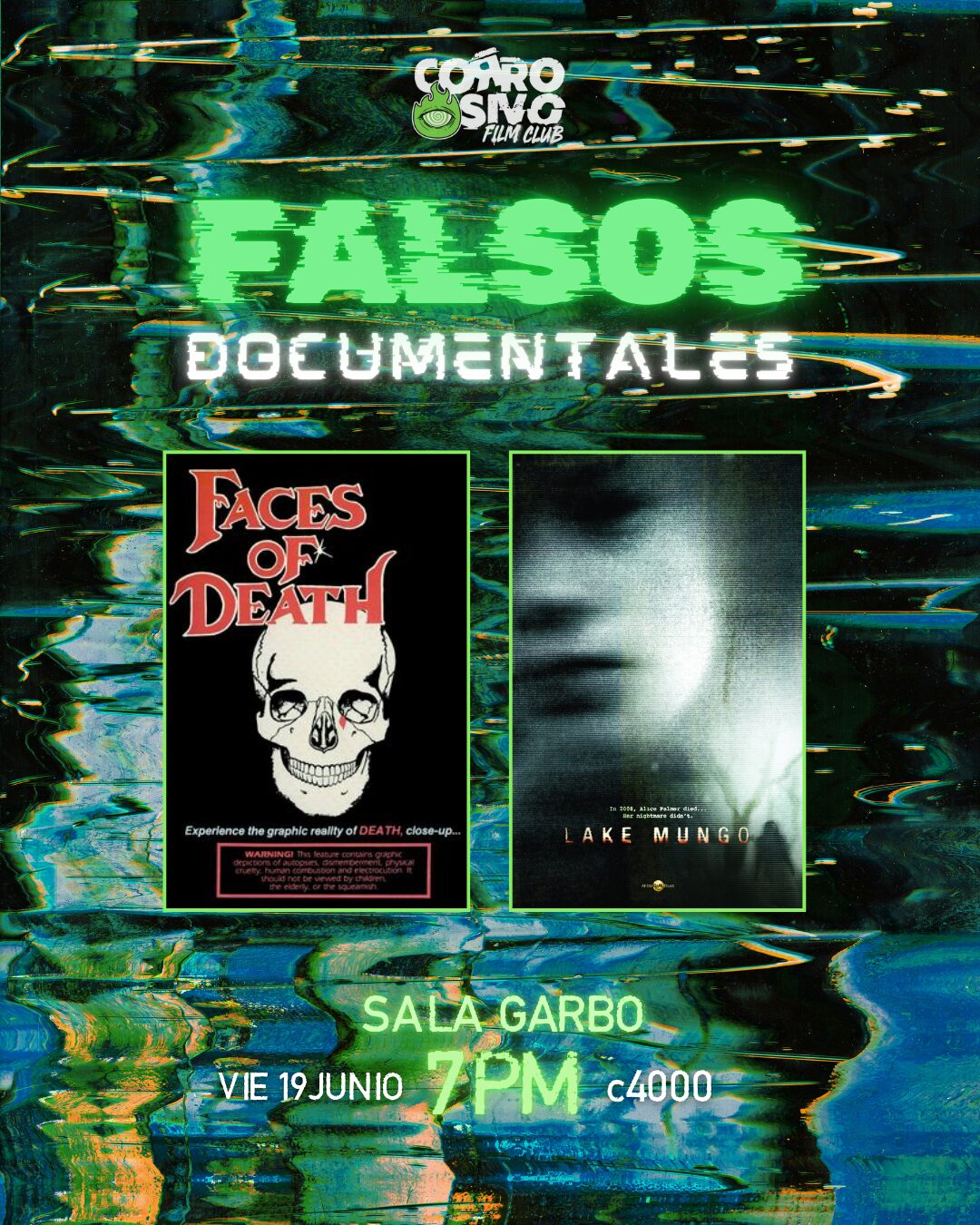 Afiche de Corrosivo Film Club presenta: Falsos Documentales