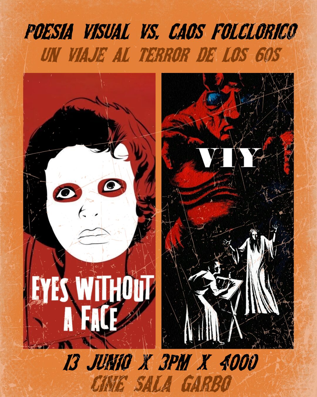Afiche de Terror Europeo: Poesía Visual vs. Caos Folclórico