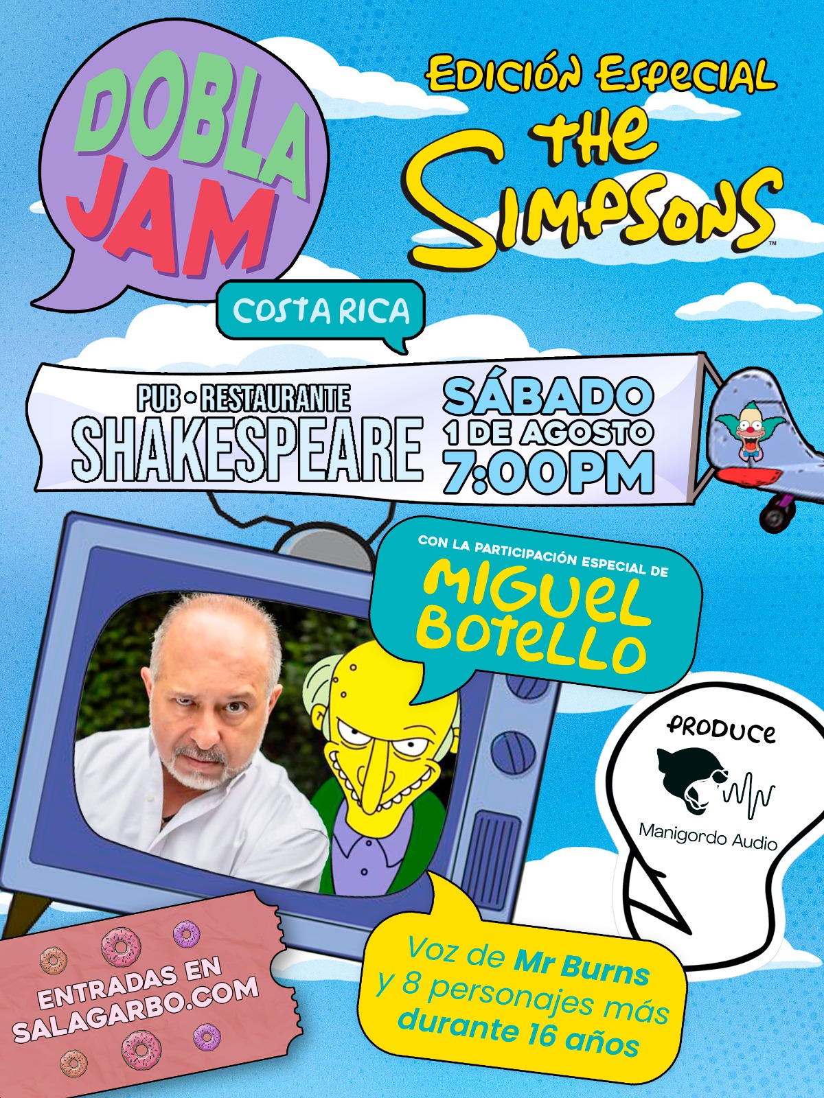 Afiche de Dobla Jam: Especial Los Simpsons (Pub Shakespeare)