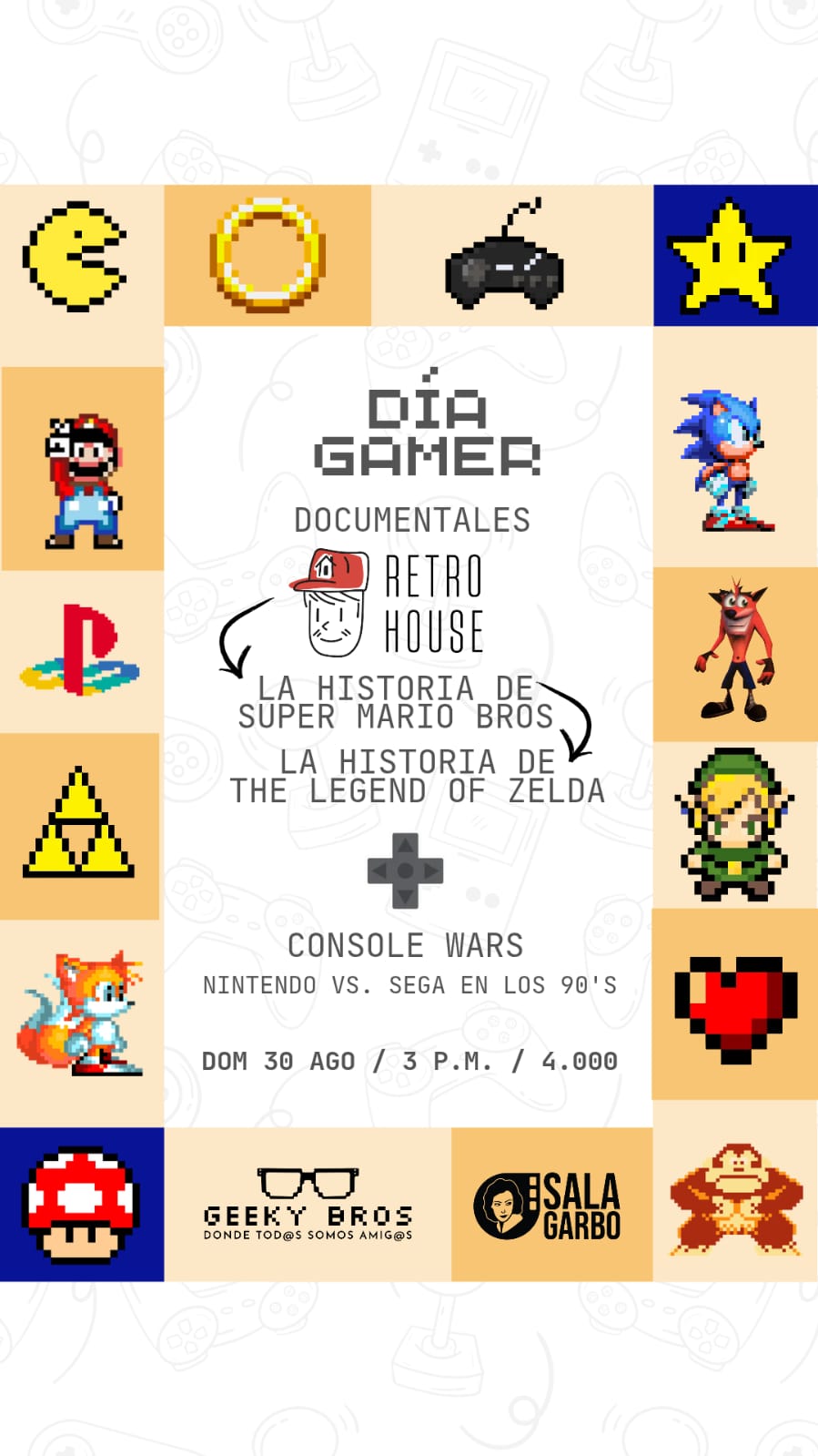 Afiche de Geeky Bros presenta Celebración Día del Gamer