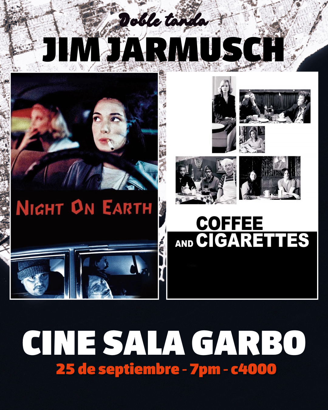 Afiche de Doble Tanda Jim Jarmusch