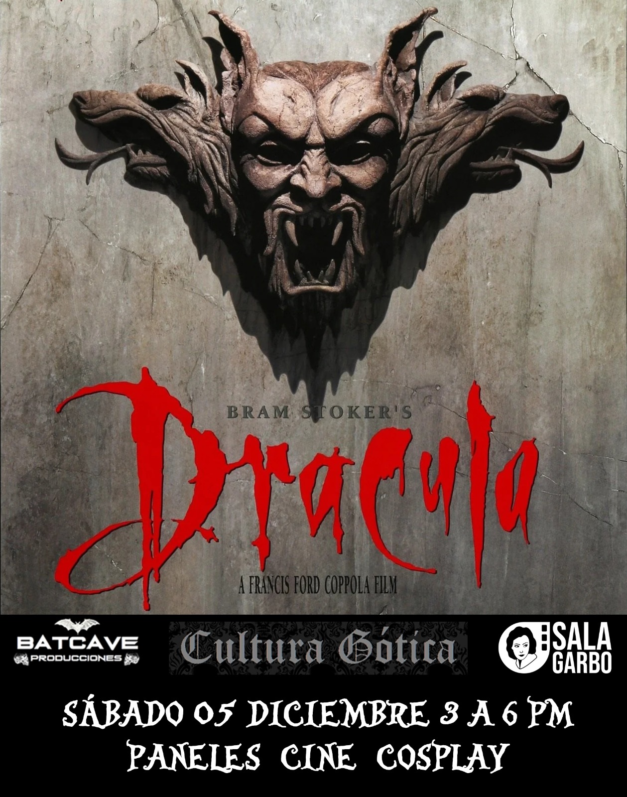 Afiche de Batcave Producciones presenta: Cultura Gotica - Bram Stoker's Dracula (1992)